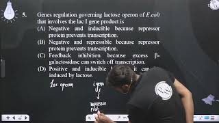 Genes regulation governing lactose operon of Ecoli that involves the lac I gene product is [upl. by Phemia]