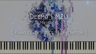 Myosotis  M2U amp NICODE Deemo  Synthesia  Piano Tutorial [upl. by Monarski727]