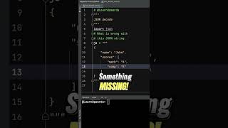 python json decode error pythonprogramming [upl. by Nymsaj]
