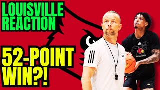 Louisville Exhibition Reaction  An Impressive 52Point Win vs Bahamas Select Team [upl. by Zenitram]