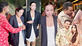 Malaika Arora FIRST VIDEO After Arbaaz Khan Shura Khan Marriage Today [upl. by Washburn]