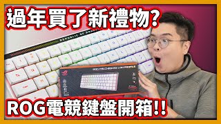 【阿航】過年買了新禮物 ROG FALCHION RX LOW PROFILE 電競鍵盤開箱 [upl. by Atiuqnahs]