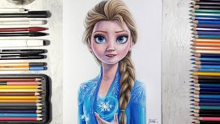 วาดเอลซ่า Drawing Elsa  Frozen 2  Fame Art [upl. by Zetniuq817]