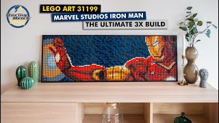 Gigantic LEGO Iron Man mosaic  LEGO Art 31199 3x Ultimate build [upl. by Dempsey]