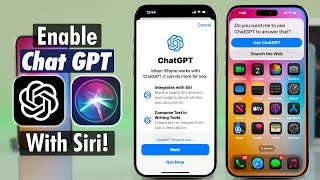 How To Enable Siri with ChatGPT on iPhone 16s OpenAI [upl. by Xuaegram]