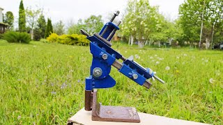 Homemade device for precise sharpening of drills analog of the sharpener General no 825 [upl. by Barnie]