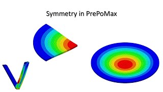 FEM  Calculix  PrePoMax Tutorial 04 Symmetry [upl. by Huggins]