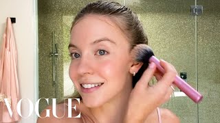 Euphorias Sydney Sweeney’s Guide to Sensitive Skin Care and Soft Glam  Beauty Secrets  Vogue [upl. by Nosydam]