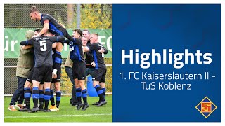 Highlights  1 FC Kaiserslautern II  TuS Koblenz 01  9Spieltag Oberliga RPS  Nord  20202021 [upl. by Adnulahs]