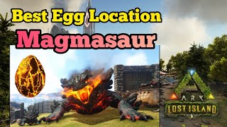 Best Magmasaur Egg Location and How To Raise  ARK Lost Island [upl. by Plotkin]