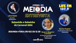 Segundafeira 0502 O Jornal do MeioDia recebe Danilo Regiani e a Beatriz Bagatini Trevisan [upl. by Rramed120]