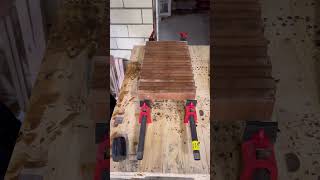 End grain cutting board random pattern carpentry woodskills woodwork asmr woodworking [upl. by Noret]