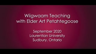 Laurentian Wiigwaam Teaching with Art Petahtegoose [upl. by Bathsheb]