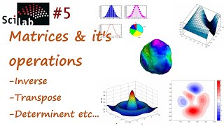 🔴 SCILAB TUTORIAL 5  Matrices and its Operations [upl. by Gilly]