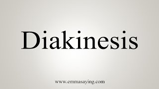 How To Say Diakinesis [upl. by Toogood]