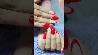 Uñas rojas hermosas 💅 si te gusta este contenido suscribanse uñasacrilicas uñas [upl. by Adnocahs151]