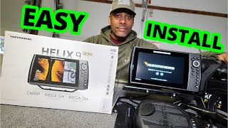 Humminbird Helix 9 G3N UNBOXING amp INSTALL Jon Boat To Bass Boat Conversion Lowe 1448 [upl. by Waldemar937]