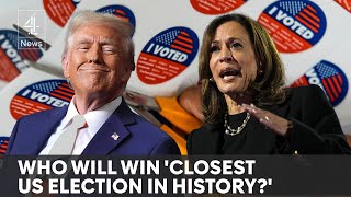 Trump v Harris millions vote in election hinging on key state battles [upl. by Nahtal629]