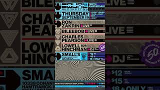 Ron Zakrin Bileebob Charles Pearson LIVE amp DJs Lowell B2B Eric Hinchman  Thursday Sept 19 2024 [upl. by Meta478]