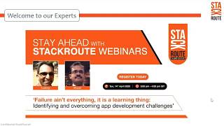 Identifying and overcoming app development challenges  StackRoute Webinar [upl. by Notserp]