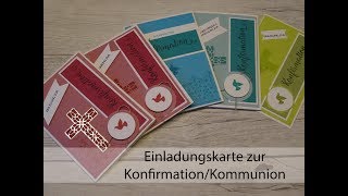 Einladung zur Konfirmation  Kommunion Stampin´Up 1 [upl. by Rexfourd168]