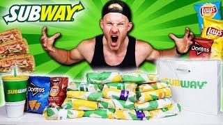 I ATE EVERY SUB ON THE SUBWAY MENU FULL MENU CHALLENGE [upl. by Sim788]