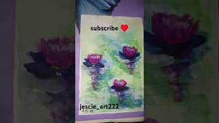 lily ponds shortsvideo art gouache painting gouachepainting ohmygouache lily water [upl. by Aekahs]