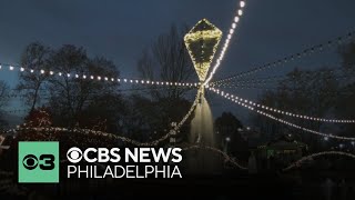 Preparations for Philadelphias Electrical Spectacle Light Show at Franklin Square underway [upl. by Ddarb290]