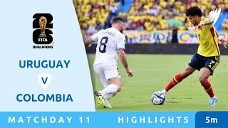 Uruguay v Colombia  Highlights  FIFA World Cup 26™ CONMEBOL Qualifiers 2024 [upl. by Agrippina]