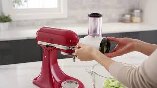 Herstellervideo KitchenAid Zubehör Gemüseschneider [upl. by Hasila]