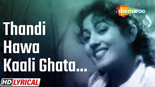 Thandi Hawa Kali Ghata  Lyrical  Madhubala  Geeta Dutt  Mr amp Mrs 55 [upl. by Eremihc]