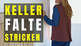 Trachten stricken  Pullunder mit Kellerfalte  Tutorial [upl. by Dachi]