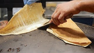 Cheese Manouche Saj Cheese Flatbread  Lebanese Street Food [upl. by Adnoval]