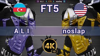 UMK3  🇦🇿 A L I vs noslap 🇺🇸 FT5 First Set  4K 60 FPS umk3 ultimatemortalkombat3 [upl. by Almallah417]