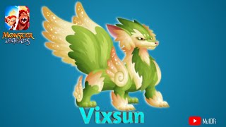 How To Breed Vixsun  Monster Legends [upl. by Ladnek]