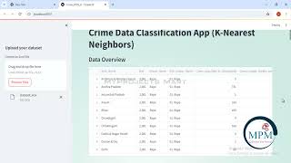 PYTHON  Web APP  AI Enhance Crime Data Analysis System Using KNN  MyProjects Mart [upl. by Lilac466]