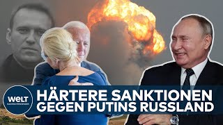 KRIEG IN UKRAINE Härtere Sanktionen gegen Russland beschlossen  so hart wird es Putin treffen [upl. by Aihsened]