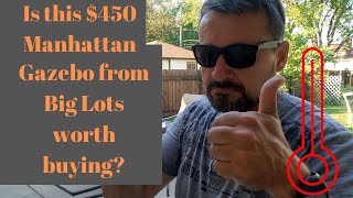 I bought this 450 Manhattan Gazebo from Big Lots Unboxing and Assembly  Gazebo unboxing amp review [upl. by Clotilda]