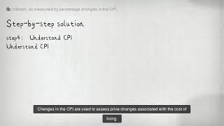 Inflation as measured by percentage changes in the CPI [upl. by Ellen]