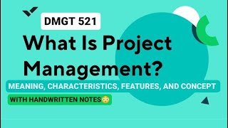 PROJECT  Meaning amp Characteristics in Hindi  Concept amp Features  Project Management  BBAMBA [upl. by Vasya]