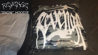 REVENGE GALLERY quotSNOWquot HOODIE OFFICIAL UNBOXING quotRed waterquot Drop [upl. by Anirahs]