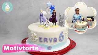 Elsa Torte  Himbeerfüllung  Ganache  Fondant  Motivtorte  Disney World [upl. by Glad]