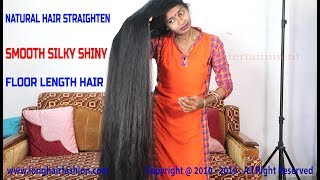 Natural Straighten Smooth Tangled Free Hair Brushing  How to Maintain Shiny Detangled Hair [upl. by Leasim]