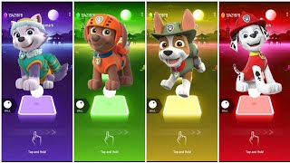 PAW Patrol  Chase 🆚 Rubble 🆚 Rocky 🆚 Marshall 🎶 Tiles Hop EDM Rush [upl. by Harret750]