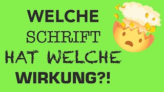 Welche Wirkung erzeugt welche Schrift Design Basics mit CorelDRAW [upl. by Teddi]