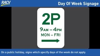 Victorian Road Rules  Road Sign amp Parking Sign Laws on Public Holidays [upl. by Locin]