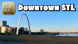 Driving Around Downtown St Louis Missouri in 4k Video [upl. by Bernardo]