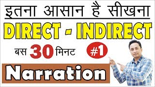 Direct Indirect SpeechNarration Part 1  RulesTricks in English Grammar in Hindi [upl. by Bish619]