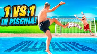 ⚽️ 1 vs 1 in PISCINA in VILLA ELITES 💦 [upl. by Cassandry549]