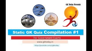 Compilation GK Todays Static GK Quiz 120 [upl. by Nodnyl]